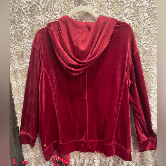 Lane Bryant LIVI Velour Zip-Front Hoodie Women's Size 10/12. - Picture 6 of 7